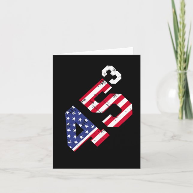 45³ Trump 2028 45 Cubed Third Term President Ameri Card (Front)