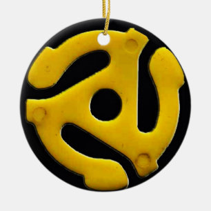 45 Vinyl Record Album Plastic Insert Ceramic Ornament