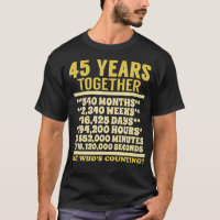 45 Year Anniversary 45th Wedding Gift Couples