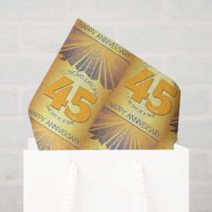 45 Year Golden Ray 12 Step Anniversary Tissue Pa Paper