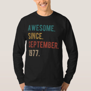 45 Year Old 45th Birthday Bday Awesome Since Septe T-Shirt