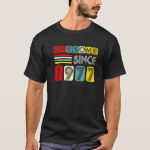 45 Year Old  Awesome Since 1977 Vintage Birthday T-Shirt