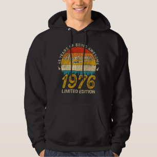 45 Year Old Bday 1976 Awesome Since 45th Birthday Hoodie