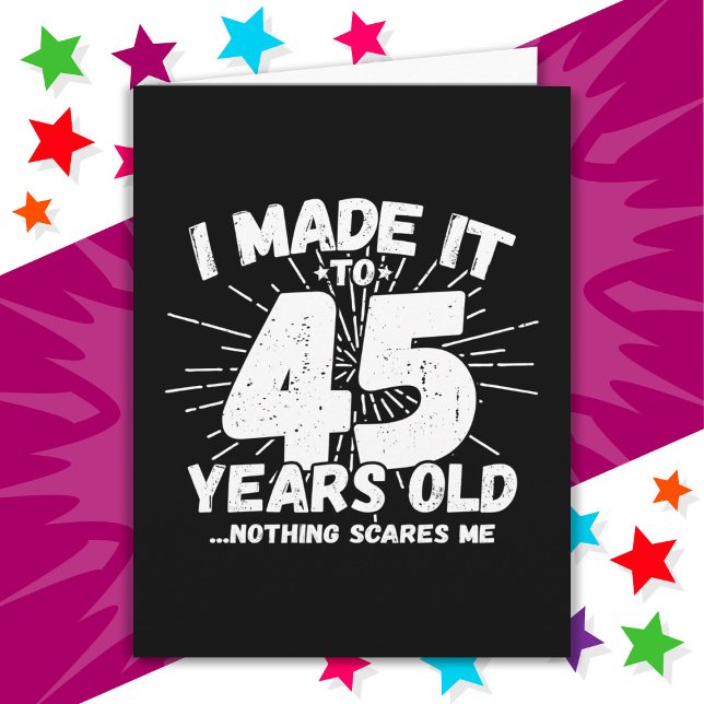 45 Year Old Sarcastic Meme Funny 45th Birthday Card (Creator Uploaded)