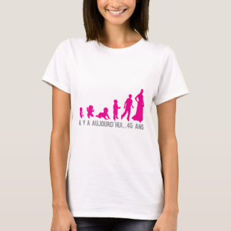 45 years anniversary evolution women today T-Shirt
