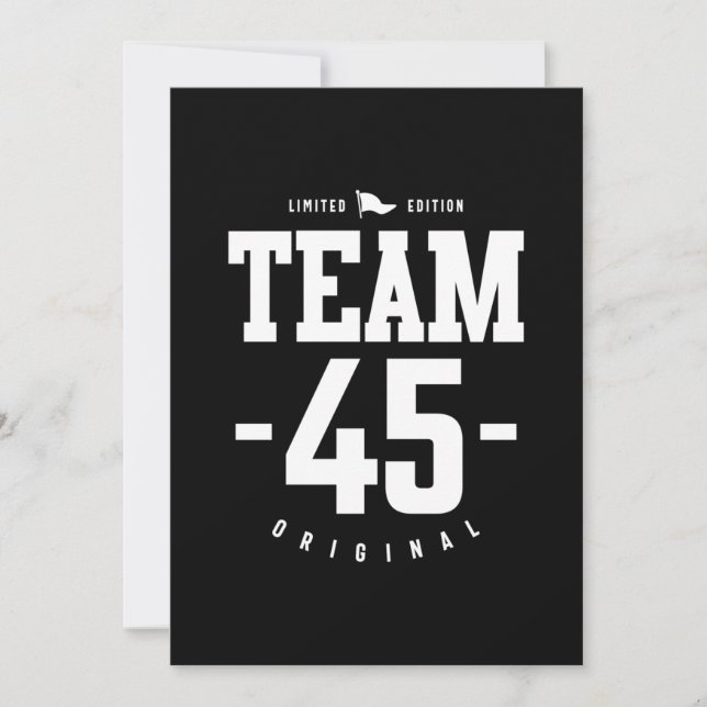 45 Years Old - 45th Birthday Funny Gift Thank You Card (Front)