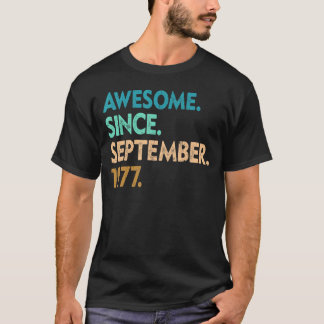 45 Years Old Awesome Since September 1977 45th T-Shirt