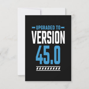 45 Years Old Birthday Gift RSVP Card