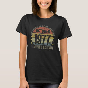 45 Years Old Vintage 45th Birthday October 1977 1 T-Shirt