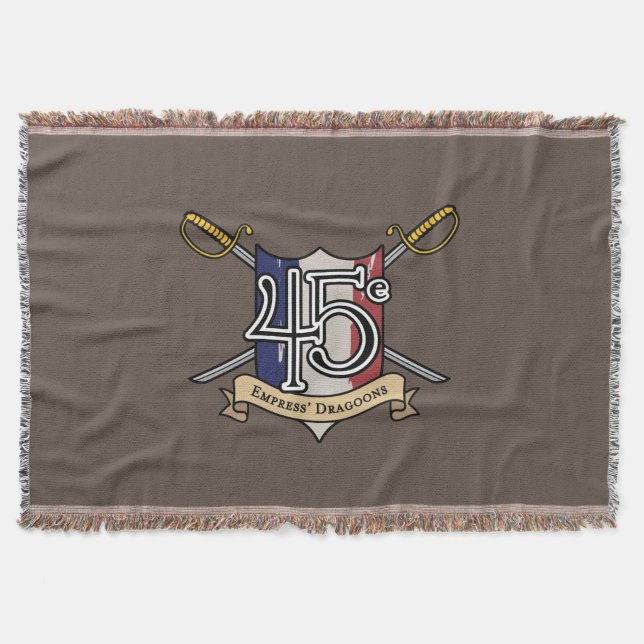 45e Empress Dragoons Throw Blanket (Front)