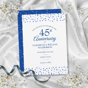 45th 65th Anniversary Love Hearts Save the Date Invitation