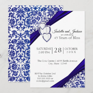 45th / 65th Sapphire Anniversary Invitation