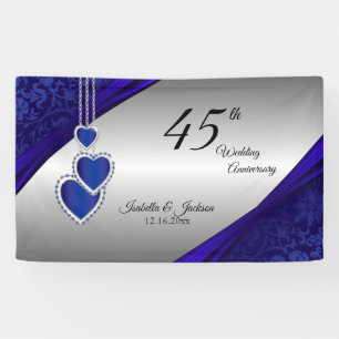 45th / 65th Sapphire Silver Anniversary Design Banner