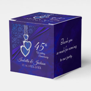 45th / 65th Sapphire Wedding Anniversary Favour Box