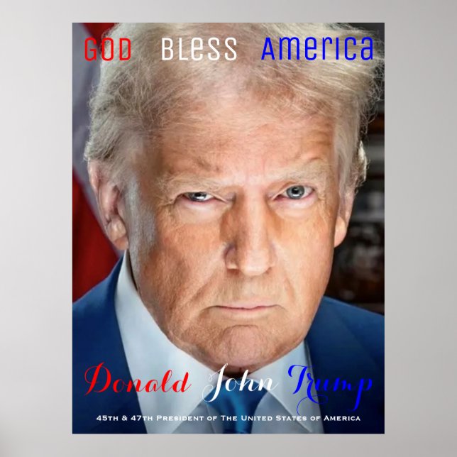 45th and 47th President of the US Donald Trump Poster (Front)