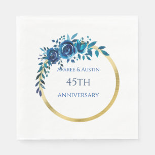 45th and 65th Sapphire Anniversary Paper Napkin