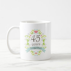 45th Anniversary Keepsake Beverage Coffee Mug
