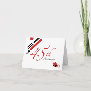 45th Anniversary (mod birds) Card