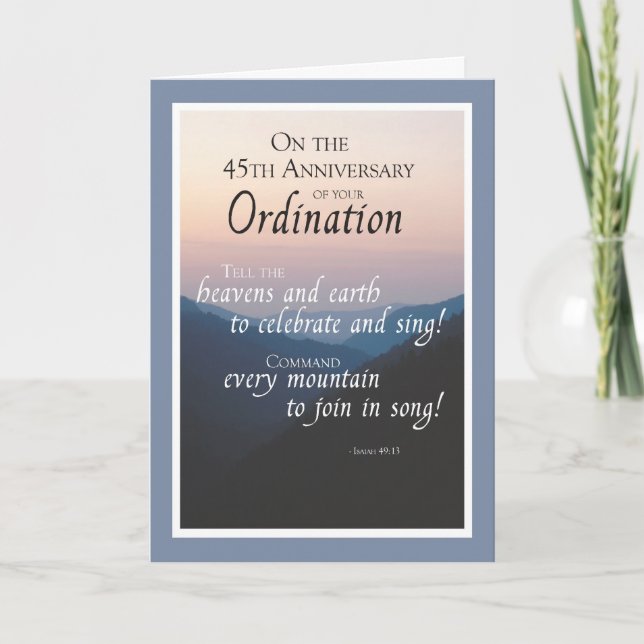45th Anniversary of Ordination Congratulations Card (Front)