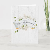 45th Anniversary On Birch Scroll With Ivy
