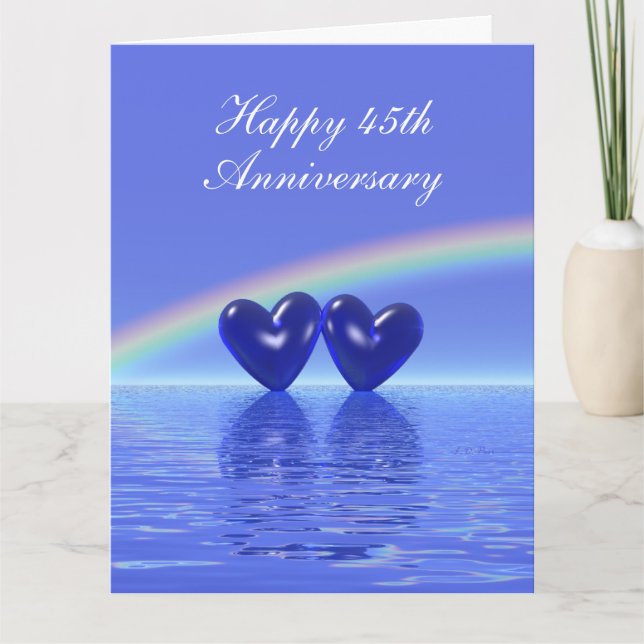 45th Anniversary Sapphire Hearts Card (Front)