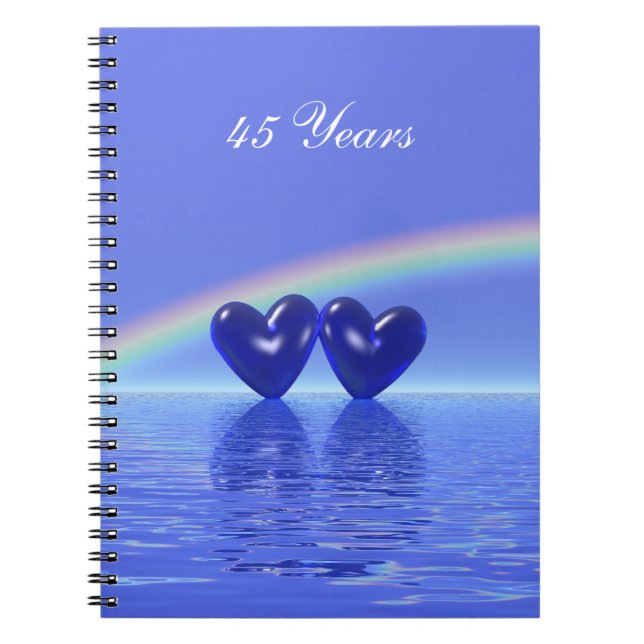 45th Anniversary Sapphire Hearts Notebook (Front)