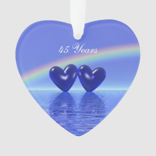 45th Anniversary Sapphire Hearts Ornament