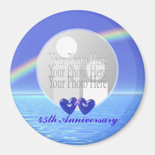 45th Anniversary Sapphire Hearts (photo frame) Magnet
