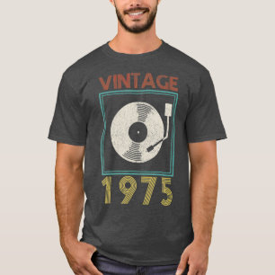 45th Birthday 1975 Vintage Vinyl Record DJ Gift T-Shirt