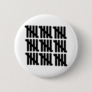 45th birthday 6 cm round badge