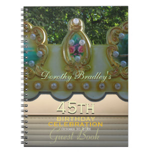 45th Birthday Celebration Carousel Guest Book