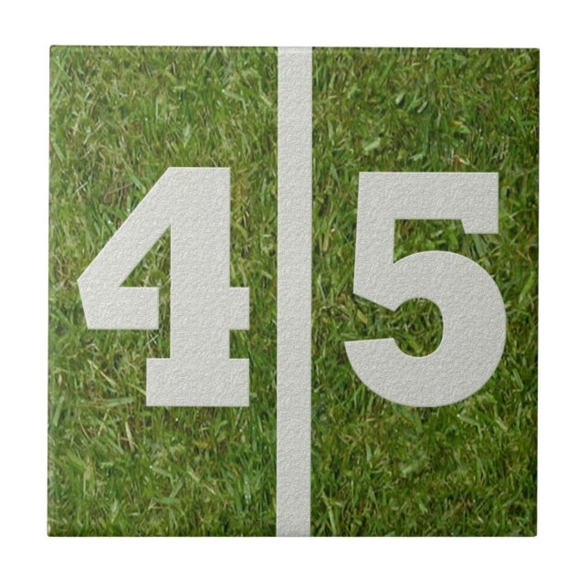45th Birthday Football Customisable Tile (Front)