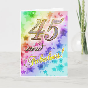 45th birthday for someone Fabulous Card