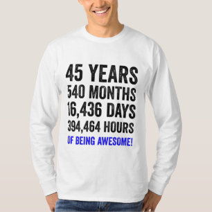 45th Birthday // Funny Men’s Birthday Countdown T-Shirt