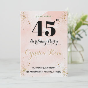 45th Birthday Invitation