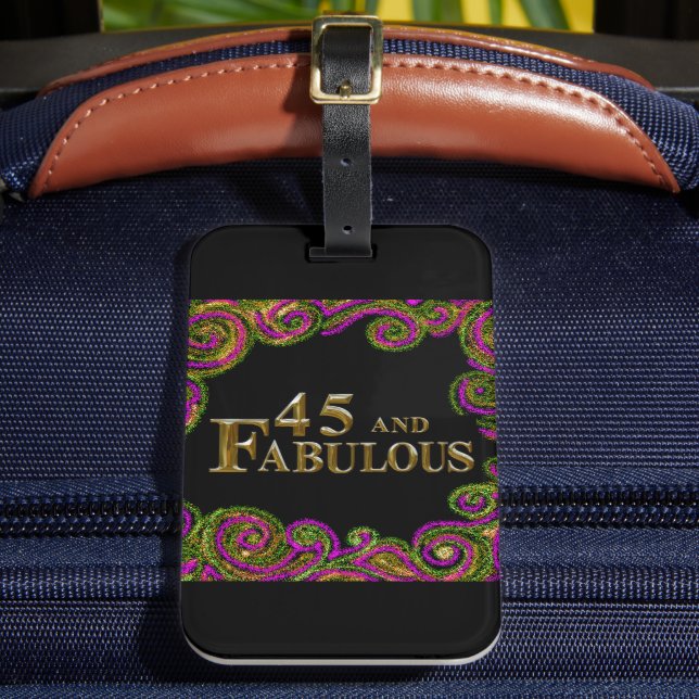 45th Birthday  Luggage Tag (Front Insitu 2)