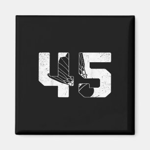 45th Birthday Men Badminton Player Badminton 45 Ye Magnet