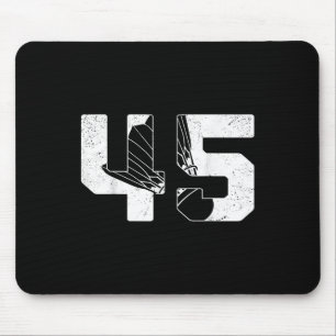 45th Birthday Men Badminton Player Badminton 45 Ye Mouse Pad