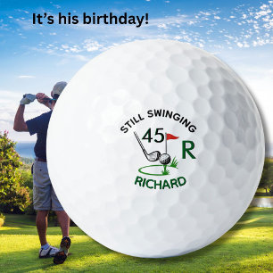 45th Birthday Men's Monogram Name Golf Balls