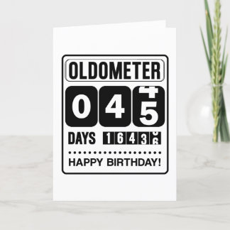 45th Birthday Oldometer Card