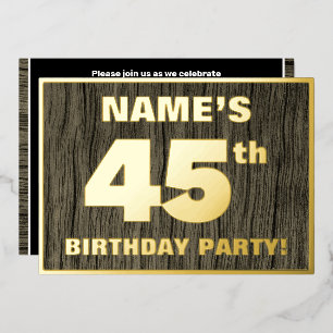 45th Birthday Party: Bold, Faux Wood Grain Pattern