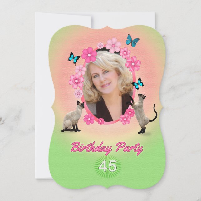45th Birthday Party Invitation (Front)
