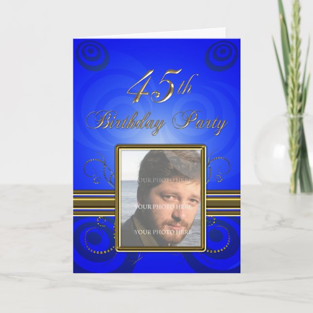 45th Birthday party Invitation (Front)