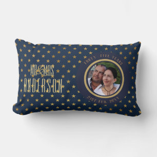45th PHOTO Wedding Anniversary Modern Gifts Lumbar Cushion