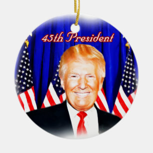 45th President-Donald Trump _ Ceramic Ornament