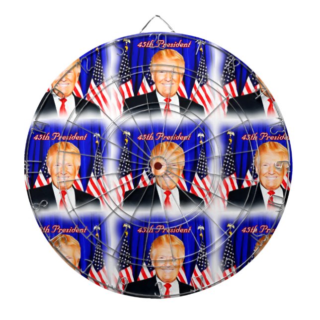 45th President-Donald Trump _ Dartboard (Front)