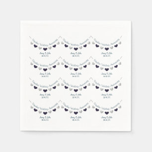 45th sapphire wedding anniversary bunting design napkin