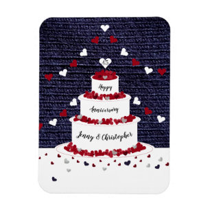 45th sapphire wedding anniversary cake/ bunting magnet