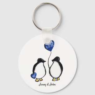 45th sapphire wedding anniversary penguin gift key ring