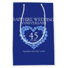 45th sapphire wedding anniversary photo gift bag